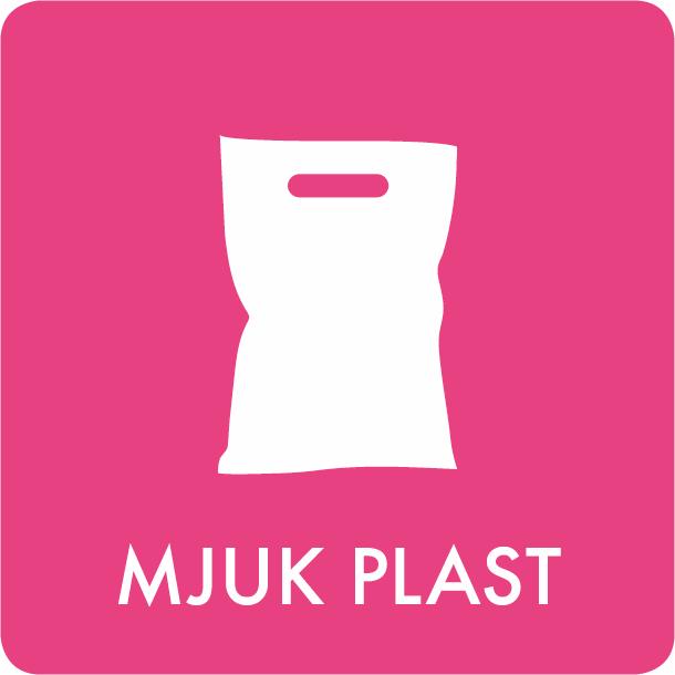 Piktogram Mjuk plast 12x12 cm Självhäftande Rosa