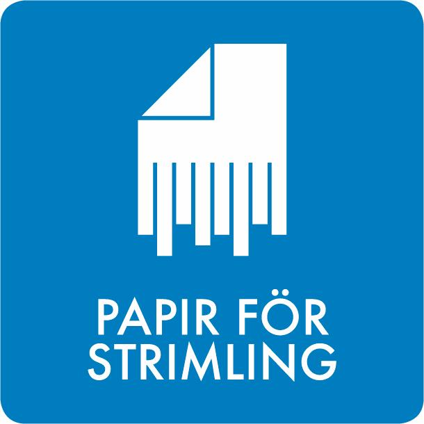 Piktogram Papir för strimling 12x12 cm Självhäftande Blå