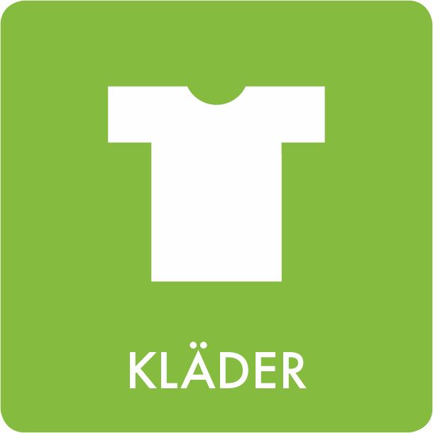 Piktogram Kläder 12x12 cm Självhäftande Ljusgrön