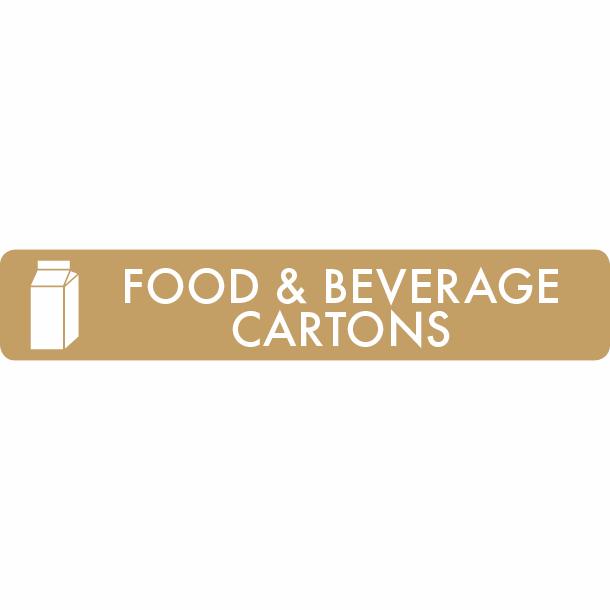 Piktogram Food & beverage cartons 16x3 cm Självhäftande Brun