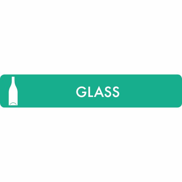 Piktogram Glass 16x3 cm Självhäftande Ljusgrön