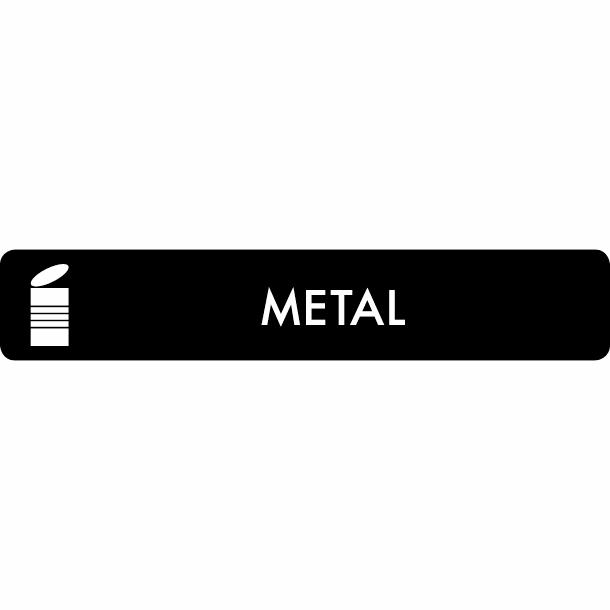 Piktogram Metal 16x3 cm Självhäftande Svart