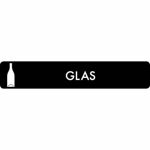 Piktogram Glas 16x3 cm Självhäftande Svart
