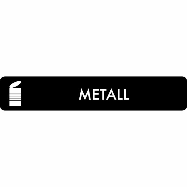 Piktogram Metall 16x3 cm Självhäftande Svart