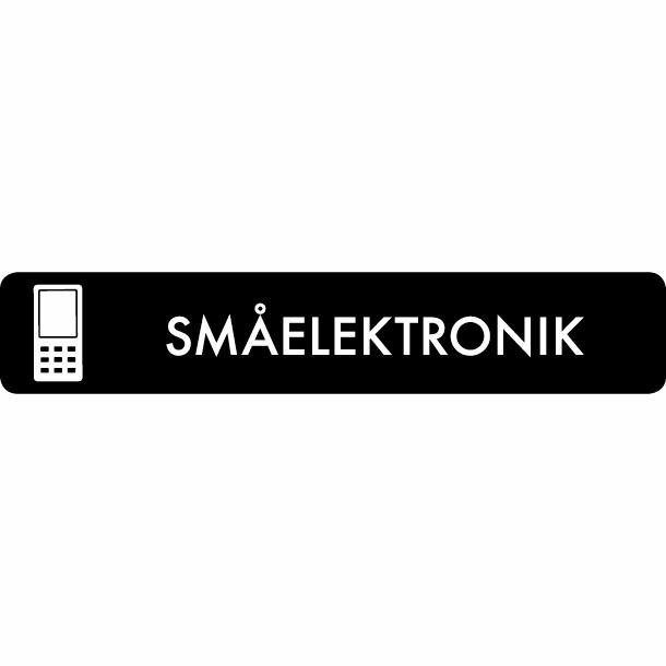 Piktogram Småelektronik 16x3 cm Självhäftande Svart