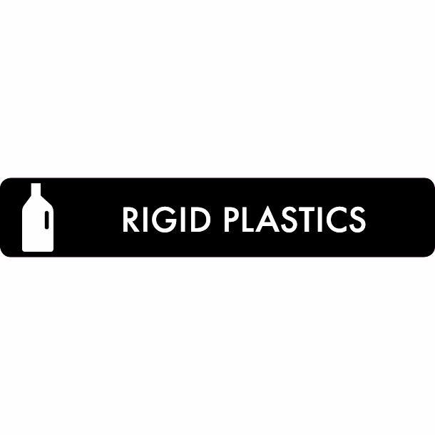 Piktogram Rigid plastics 16x3 cm Självhäftande Svart