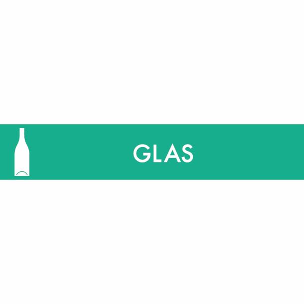 Piktogram Glas 16x3 cm Magnetisk Ljusgrön