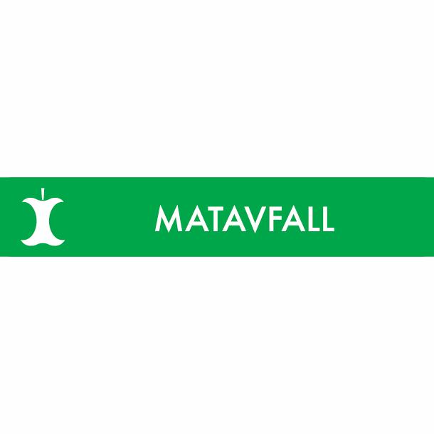 Piktogram Matavfall 16x3 cm Magnetisk Grön