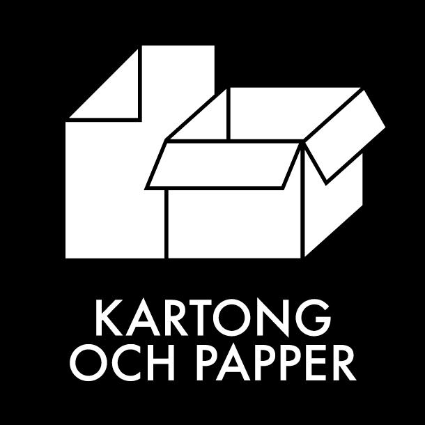 Piktogram Kartong och papper 12x12 cm Magnetisk Svart