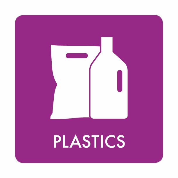 Piktogram Plastics 10x10 cm Självhäftande Lila