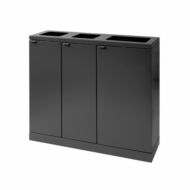 Bica Modell 829 Avfallssortering 2x65 + 1x95 liter Öppna inkast Antracit