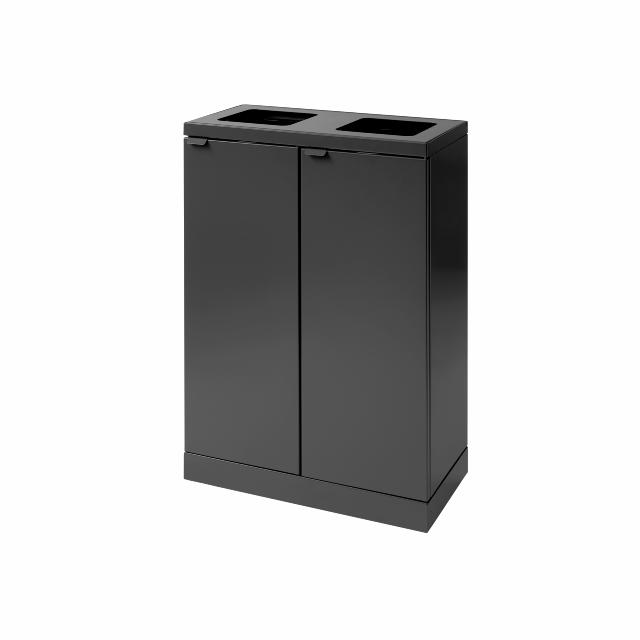 Bica Modell 867 Avfallssortering 2x65 liter Öppna inkast Antracit