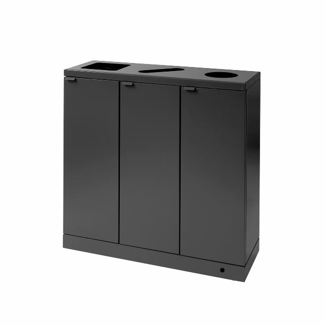Bica Modell 869 Avfallssortering 3x65 liter Formade inkast Antracit