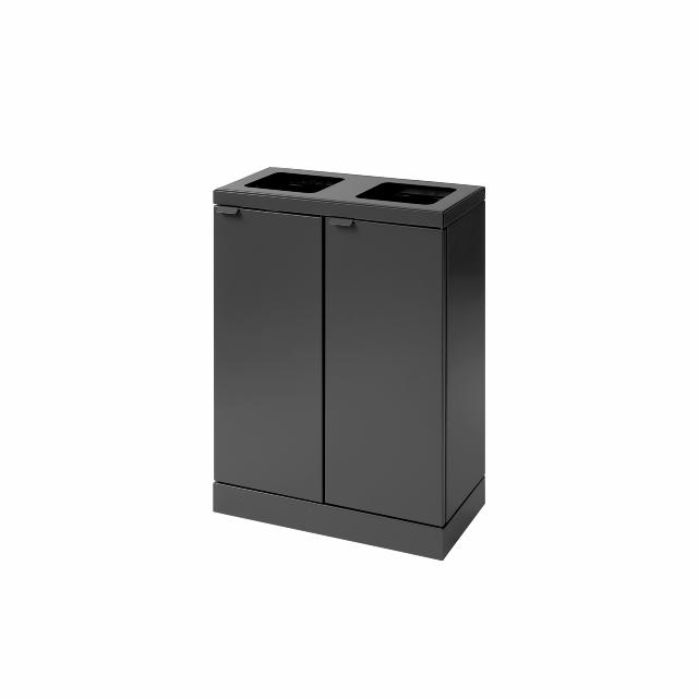Bica Modell 871 Avfallssortering 2x45 liter Öppna inkast Antracit