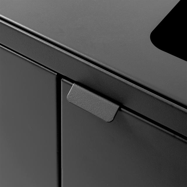 Bica Modell 874 Avfallssortering 2x65 liter Lyftbart lock/öppet inkast Antracit