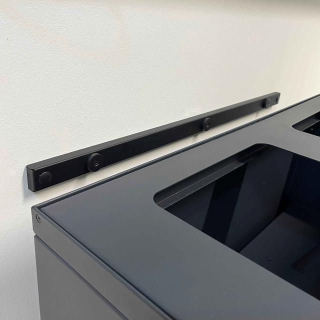 Bica Modell 876 Avfallssortering 3x65 liter Lyftbart lock Antracit