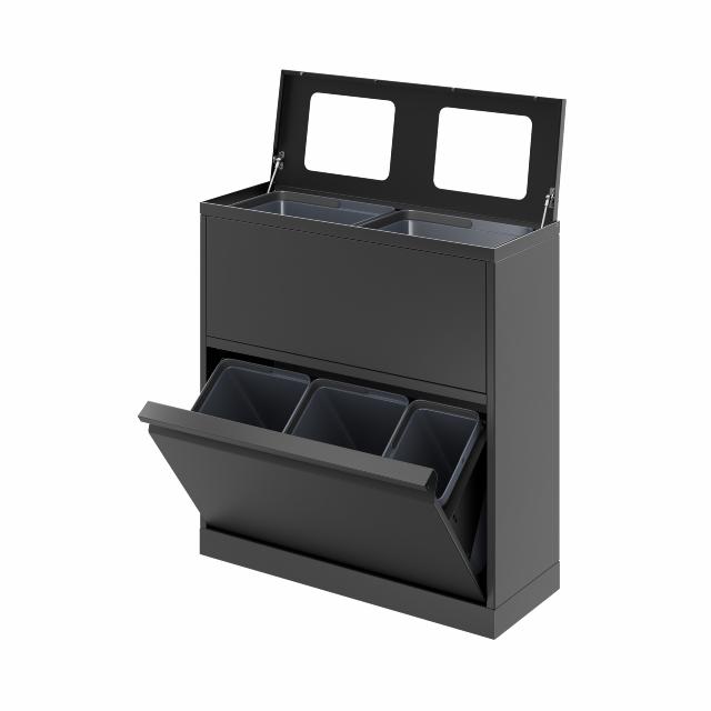Bica Modell 880 Avfallssortering 80 liter Upp till 11 fraktioner Antracit