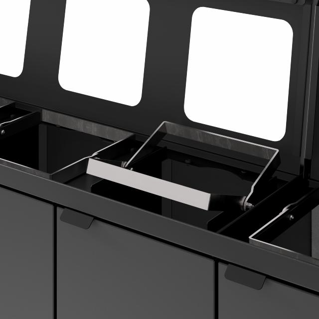 Bica Modell 883 Avfallssortering 4x45 liter Lyftbart lock/öppna inkast Antracit