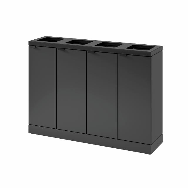 Bica Modell 891 Avfallssortering 4x60 liter Öppna inkast  Antracit