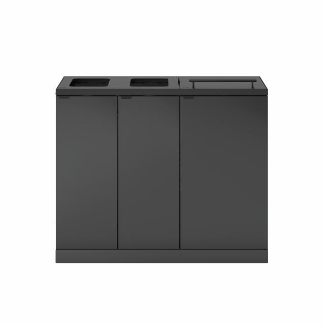 Bica Modell 955 Avfallssortering 2x65 + 2x45 liter Med hyllor och lock Antracit