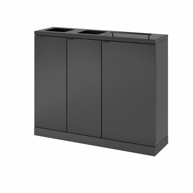 Bica Modell 955 Avfallssortering 2x65 + 2x45 liter Med hyllor och lock Antracit
