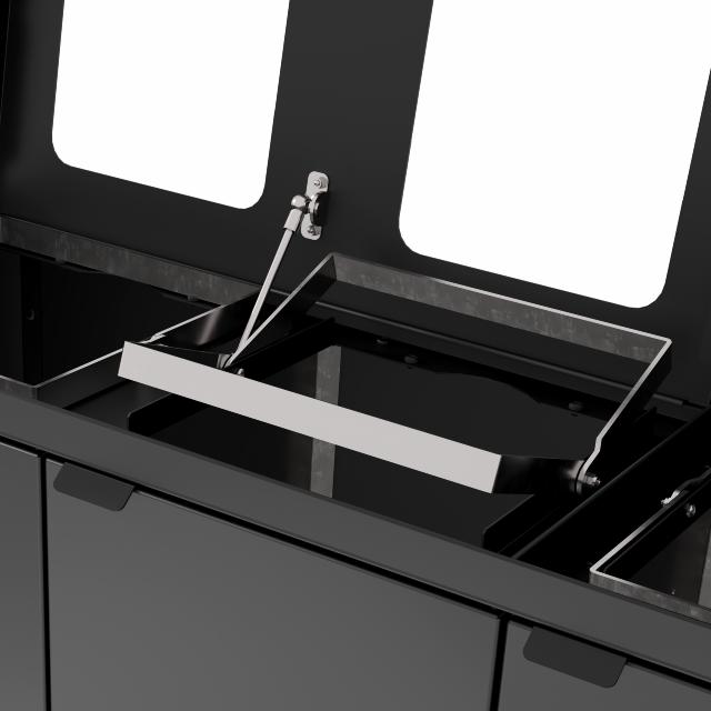 Bica Modell 955 Avfallssortering 2x65 + 2x45 liter Med hyllor och lock Antracit