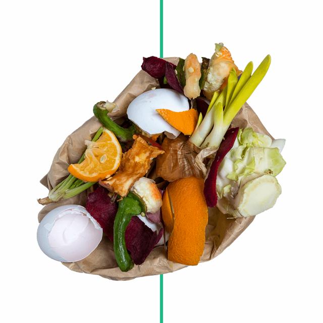 Affaldspose med madaffald