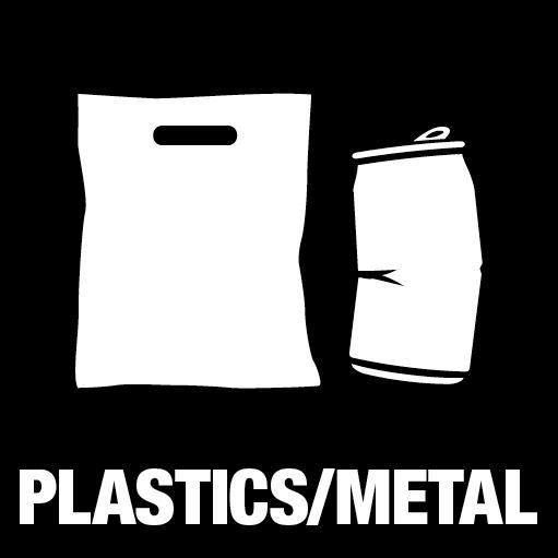 Piktogram Plastics/metal 15x15 cm Konturskuren Vit