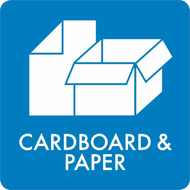 Piktogram Cardboard & Paper 12x12 cm Självhäftande Blå