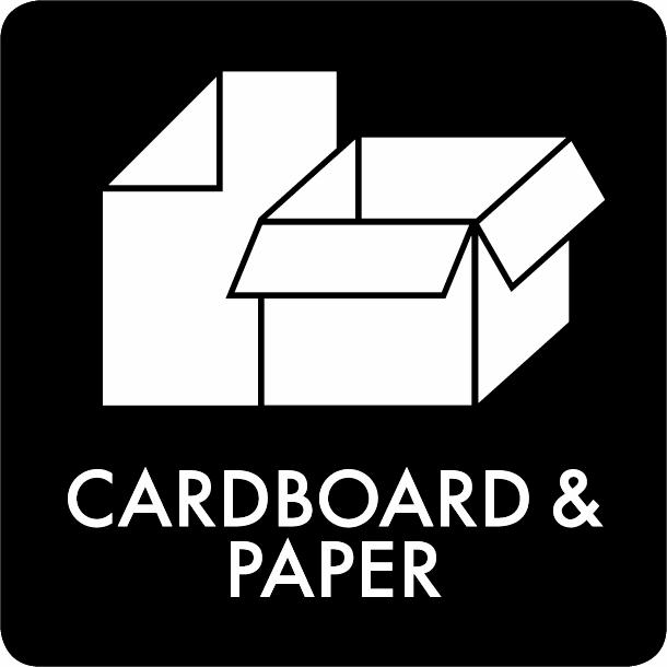Piktogram Paper & cardboard 12x12 cm Självhäftande Svart