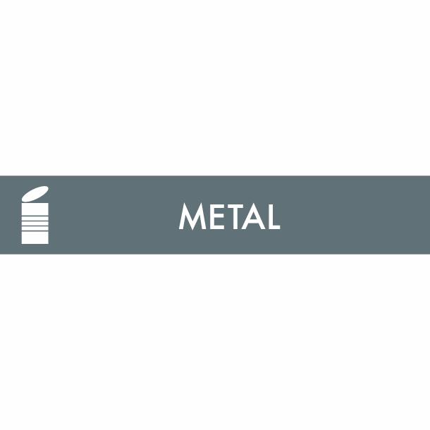 Piktogram Metal 16x3 cm Magnetisk Grå