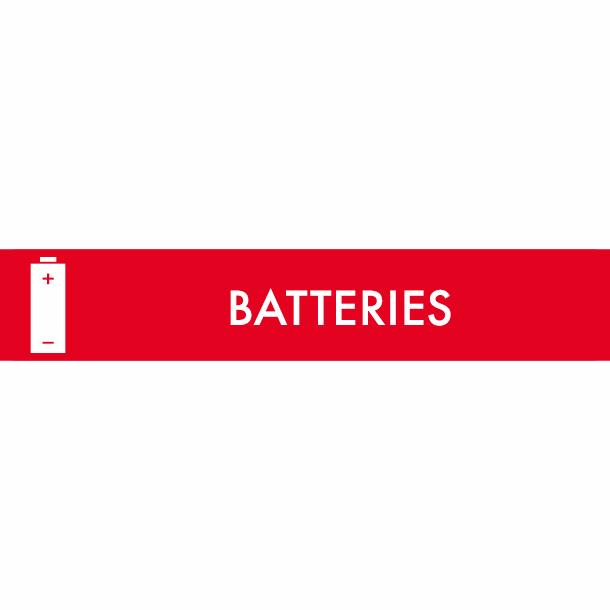 Piktogram Batteries 3x16 cm Magnetisk Röd