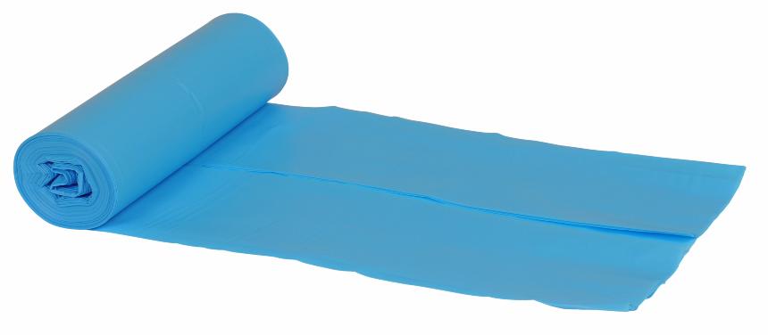 Plastpåsar 60 liter LDPE, återvunnen Blå