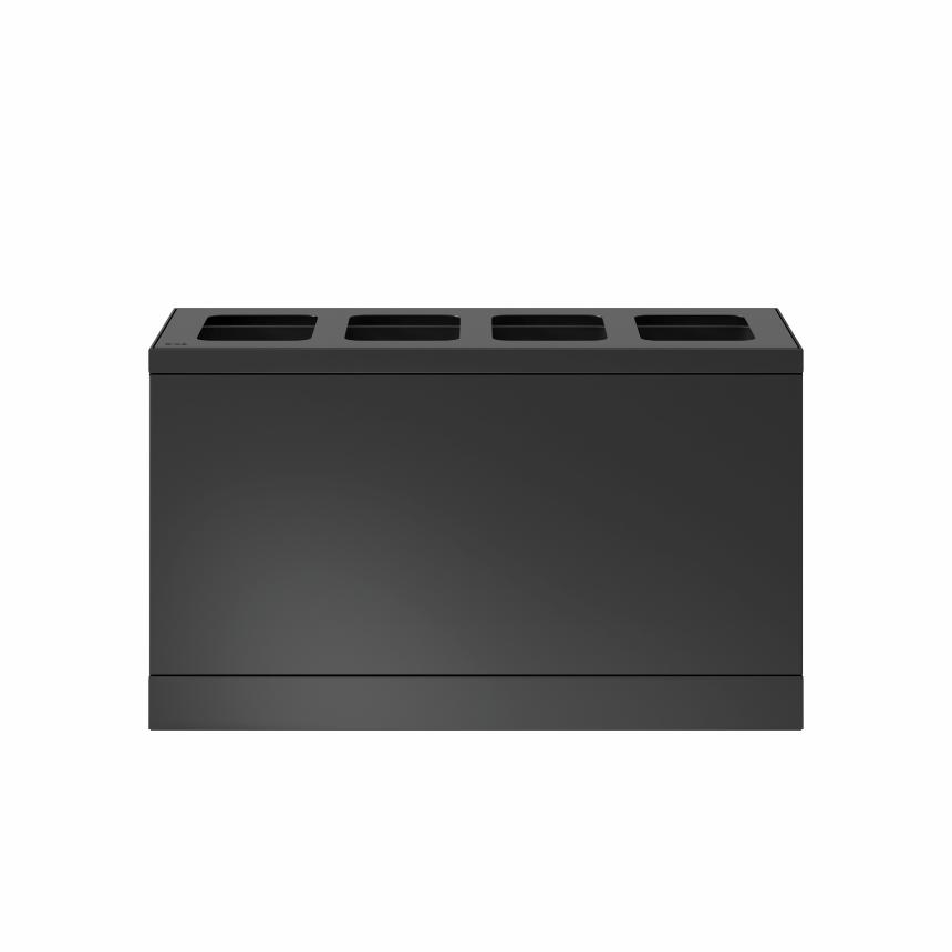 Bica Modell 831 Avfallssortering 4x10 liter Öppna inkast Antracit